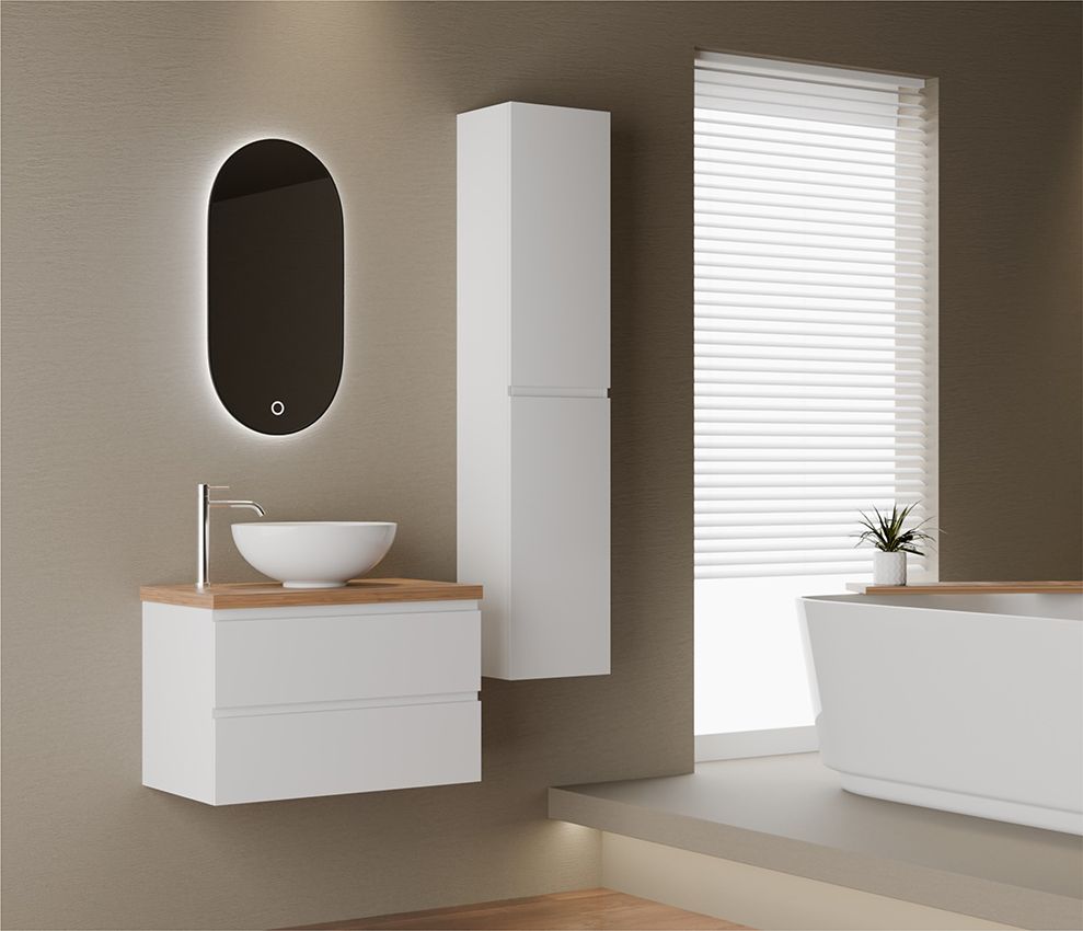 Style onderkast 80x45x50 cm 2x lade - mat wit