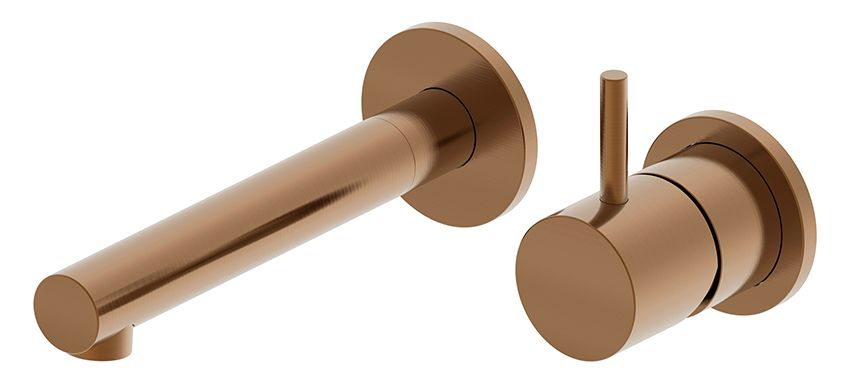 Style wastafelkraan inbouw geborsteld brons koper