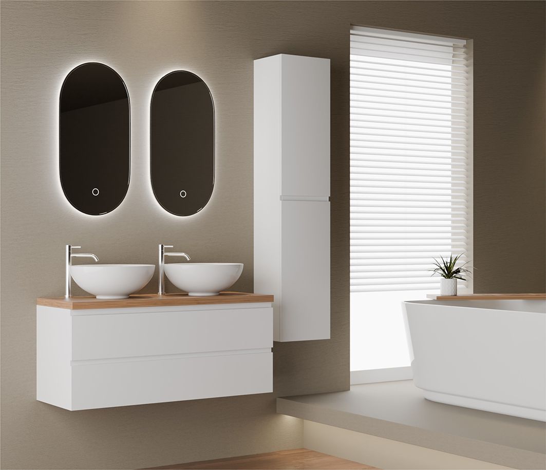 Style onderkast 120x45x50 cm 2x lade - mat wit