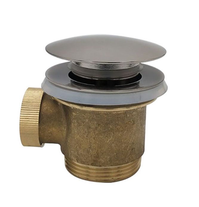 Caral clickwaste afvoerplug vrijstaand bad 1 1/2&quot; geborsteld staal