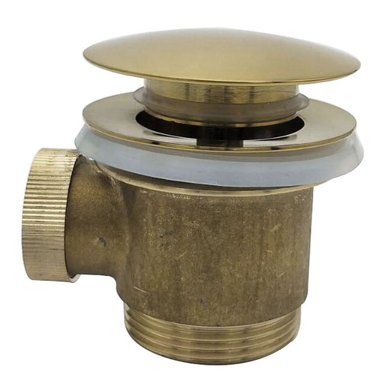 Caral clickwaste afvoerplug vrijstaand bad 1 1/2&quot; geborsteld messing