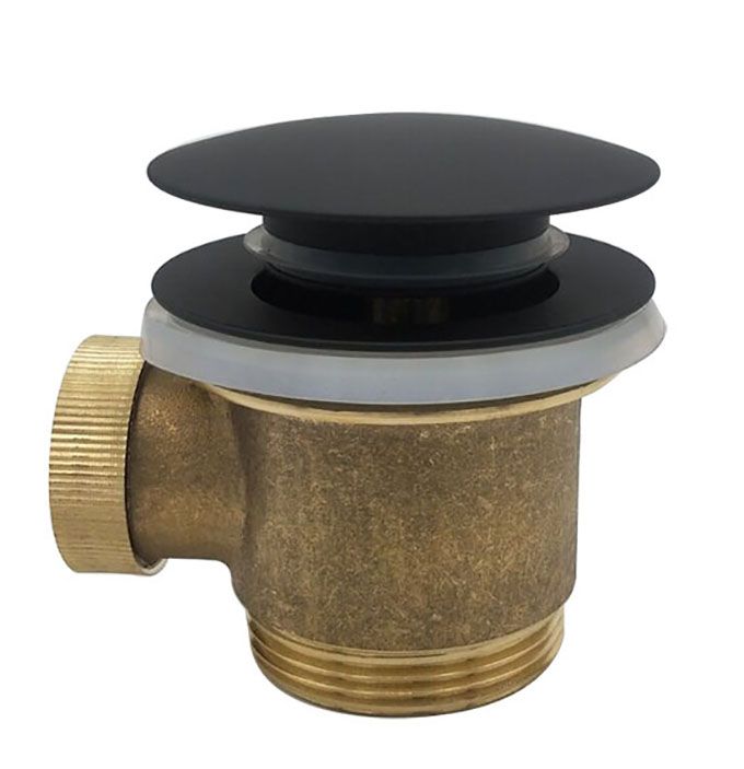Caral clickwaste afvoerplug vrijstaand bad 1 1/2&quot; mat zwart