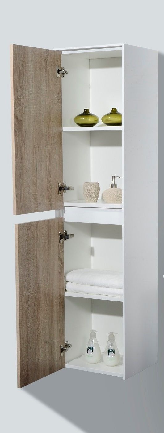 Roma Kolomkast 160 Cm Wit/Wit Eiken Links