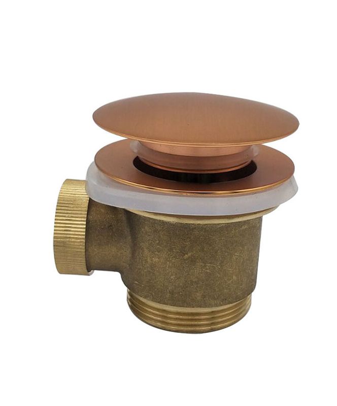 Caral clickwaste afvoerplug vrijstaand bad 1 1/2&quot; geborsteld koper