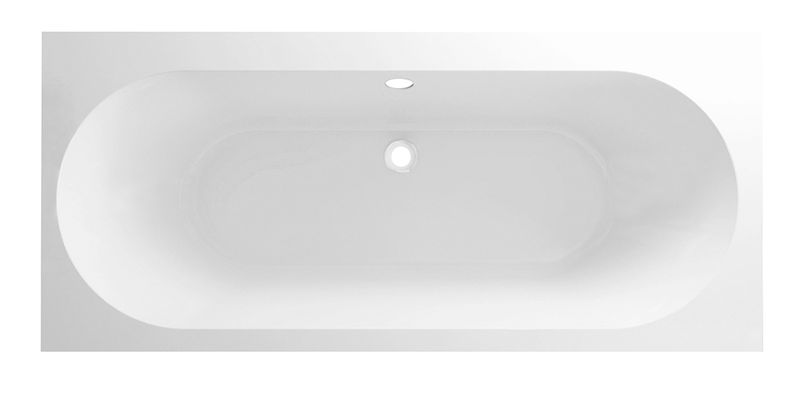 Portus RD inbouw duo ligbad 180x80x49 cm mat wit