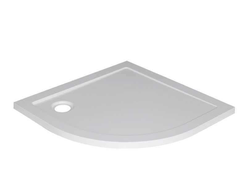 luxe douchebak SMC 1/4 rond 90x90x4 inbouw wit