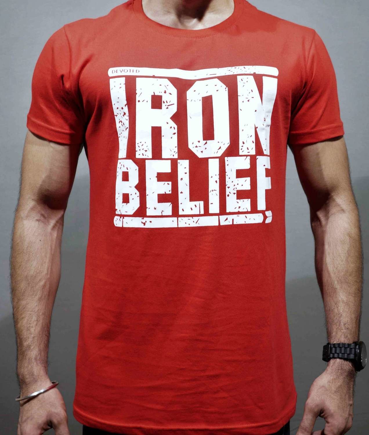 Devoted Men&#39;s T-shirt - Red | Iron Belief