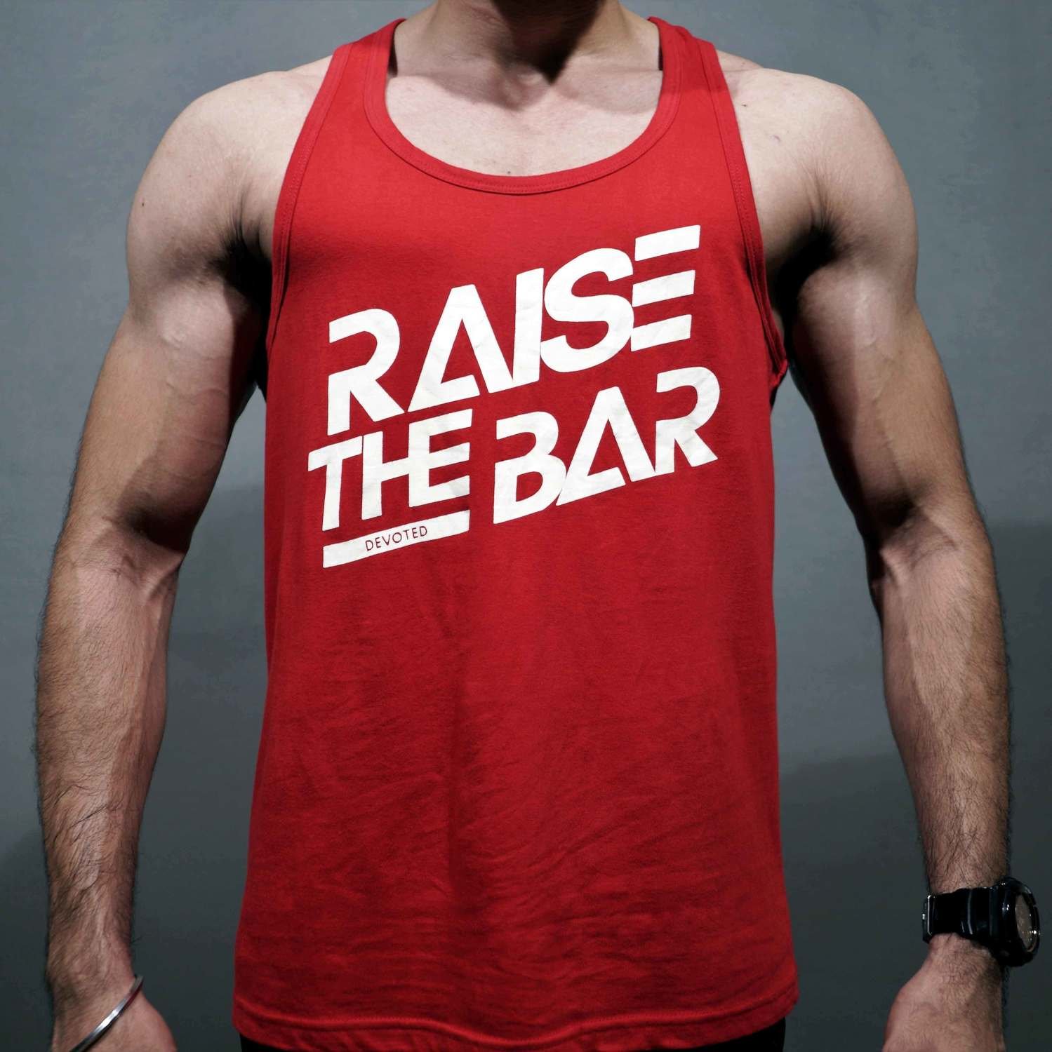 Devoted Men&#39;s Stringer - Red | Raise The Bar