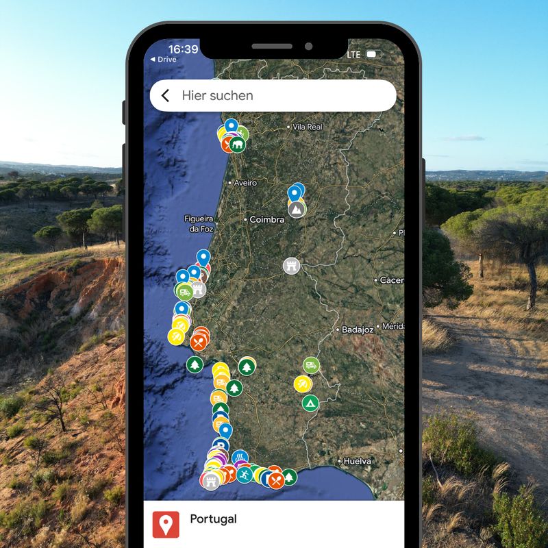 Portugal Google Maps Roadtrip Reiseführer für Camper und Wohnmobile