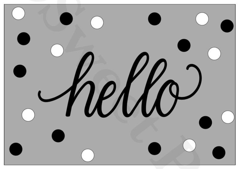 Coir Door Mat - Hello