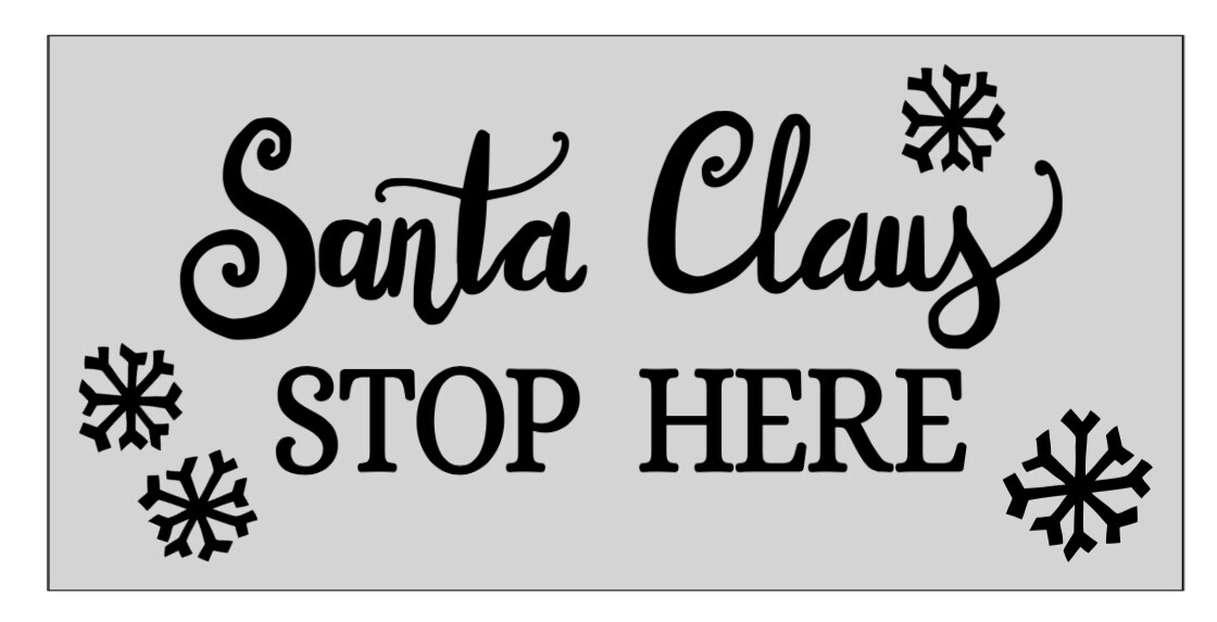 Coir Door Mat - Santa Stop Here