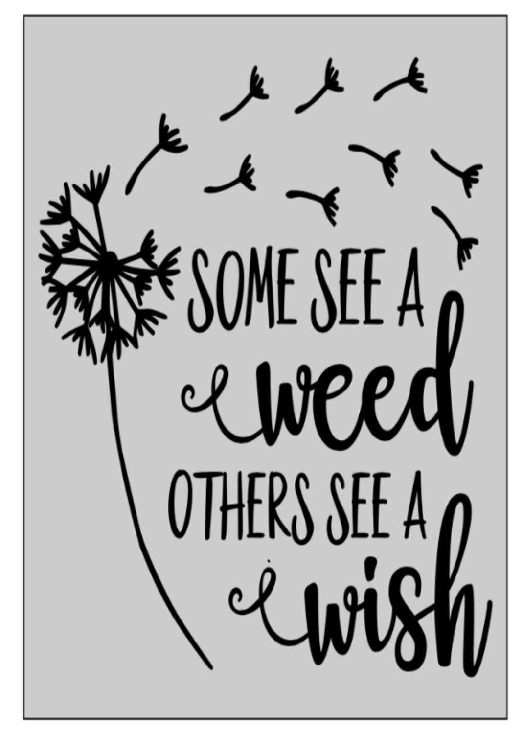 11&quot;x16&quot; Stencil “Some See A Weed”
