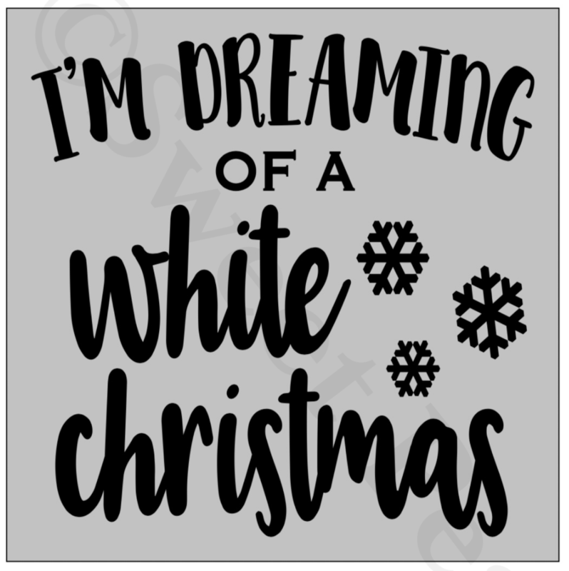 11”x11” Christmas Paint Party Stencil #10