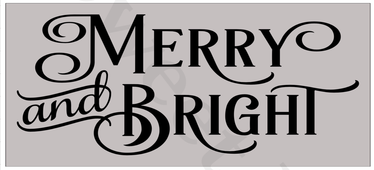 7”x16” Christmas Paint Party Stencil #3