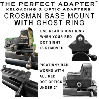 Crosman 2240 1377 1322 362 Red Dot Mount with OR without Ghost Ring/Peep Sight