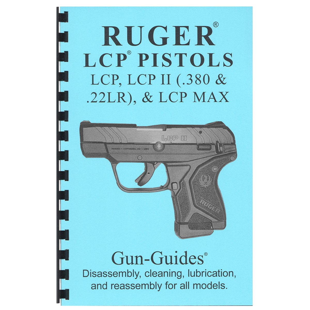RUGER® LCP Pistols.  Disassembly, cleaning, lubrication and reassembly for all models.