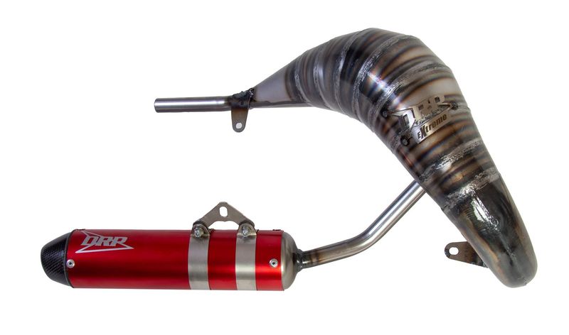 LÍNEA DE ESCAPE FANTIC 86 a 90cc ROJA/CARBONO