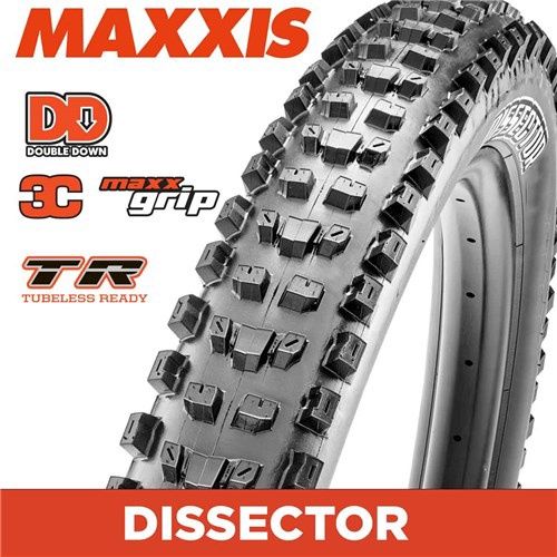 MAXXIS Dissector - 27.5 X 2.40 WT Folding 120TPIx2 DD 3C MaxxGrip TR