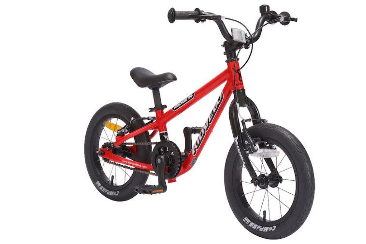Kidvelo 14" Rookie Balance Bike with add-on Pedals - Red