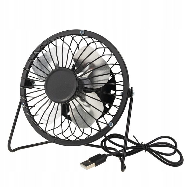 METALOWY STOŁOWY DUŻY 15cm WENTYLATOR WIATRAK na USB do PC o średnicy 13cm