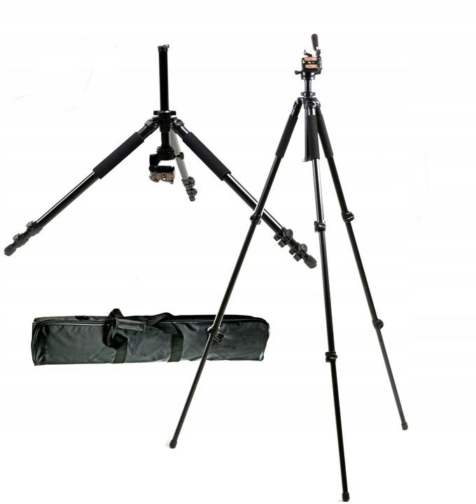 solidny WYSOKI STATYW pro MAKRO z GŁOWICĄ 3D 194cm FUTERAŁ POZIOMICA