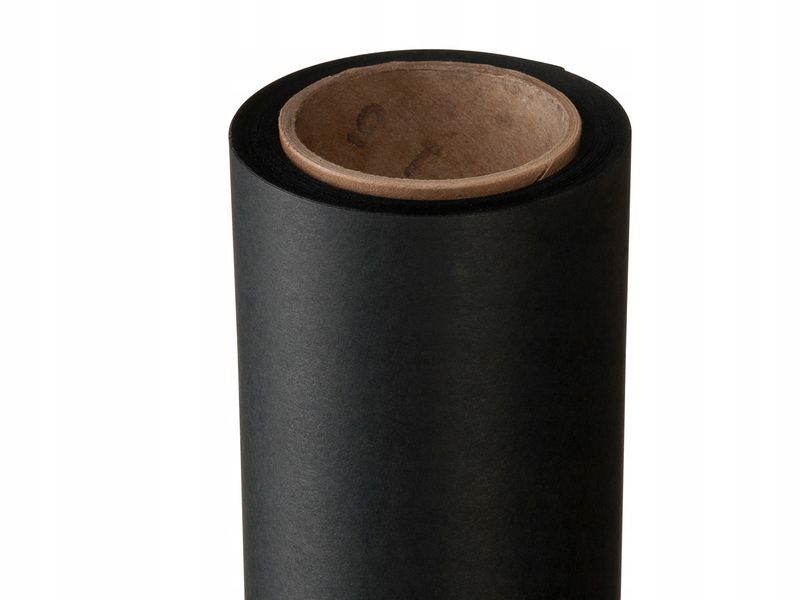 CZARNE TŁO KARTONOWE PAPIEROWE 1.35x5m na tulei BLACK wysoka gramatura