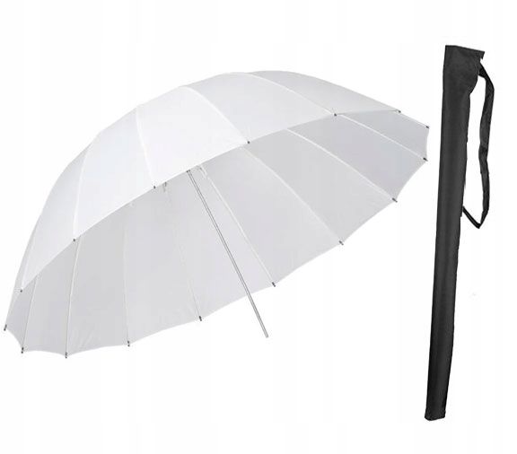 PRO PARASOL STUDYJNY ROZPRASZAJĄCY DYFUZYJNY BIAŁY 180 185cm włókno szklane
