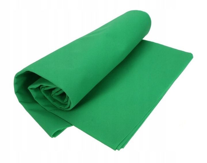 Tło fotograficzne materiałowe bawełniane ZIELONE 1.8x3m GREEN SCREEN BOX
