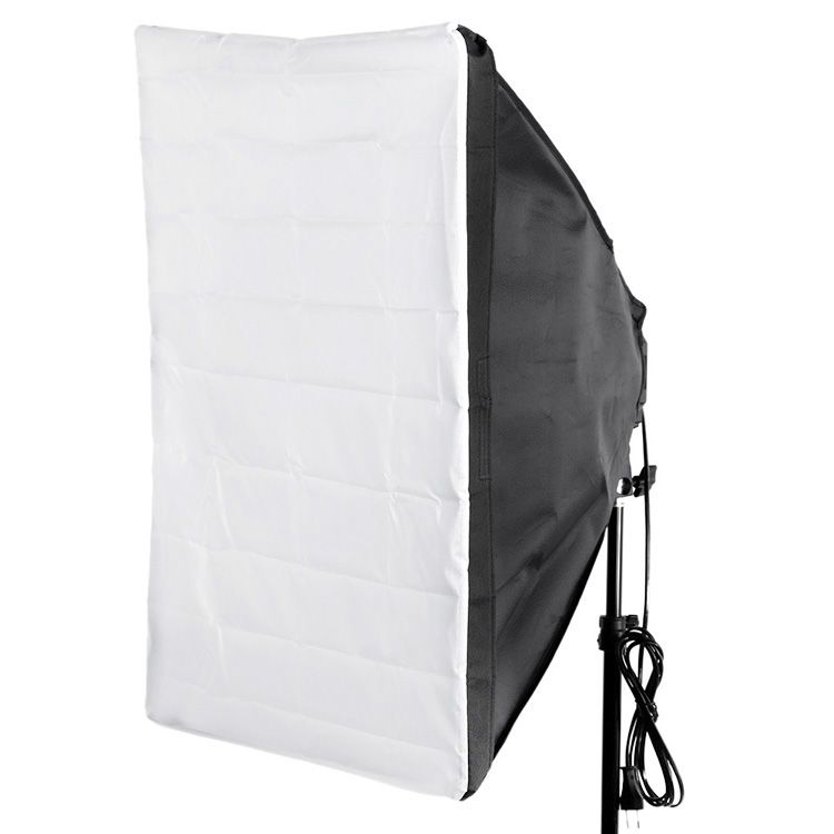 OPRAWA LAMPA SOFTBOX STUDYJNY na 4 LAMPY ŻARÓWKI E27 50x70cm 230V + DYFUZOR