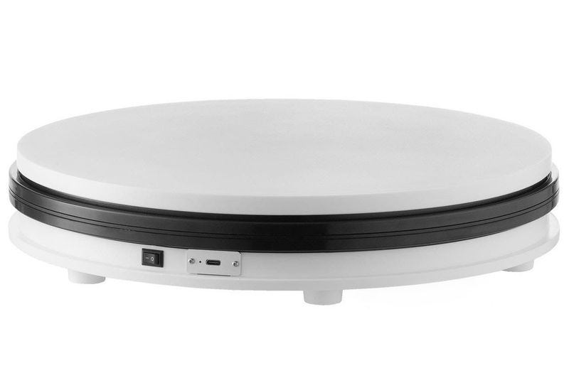 ELEKTRYCZNY STÓŁ FOTOGRAFICZNY STUDYJNY 360 OBROTOWY USB-C 35cm do 30kg