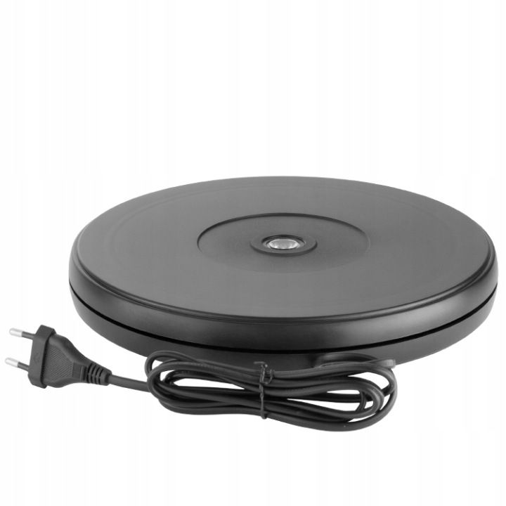 ELEKTRYCZNY STÓŁ FOTOGRAFICZNY STUDYJNY 360 OBROTOWY 25cm 15kg USB-C czarny