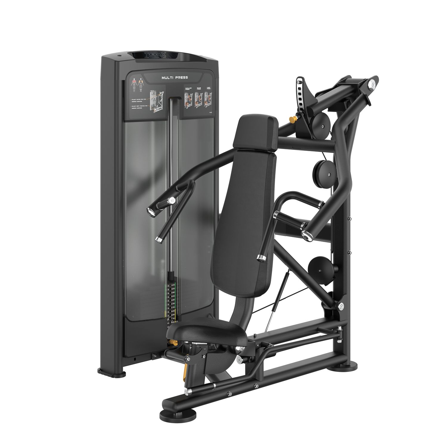 Multi Press PLX 9200 Toorx vista frontale con pacco pesi