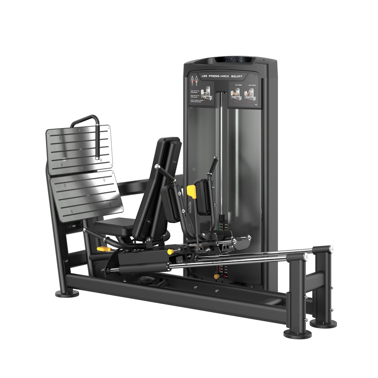 PLX 9500 Toorx – pressa orizzontale e hack squat vista frontale