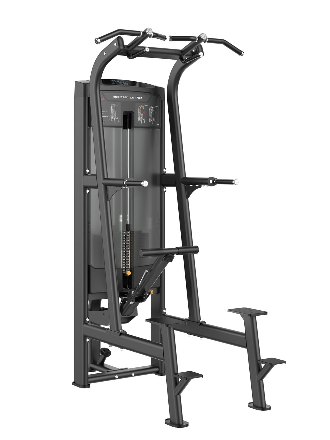 PLX 8400 Toorx – stazione assistita pull-up, chin-up, dip vista frontale