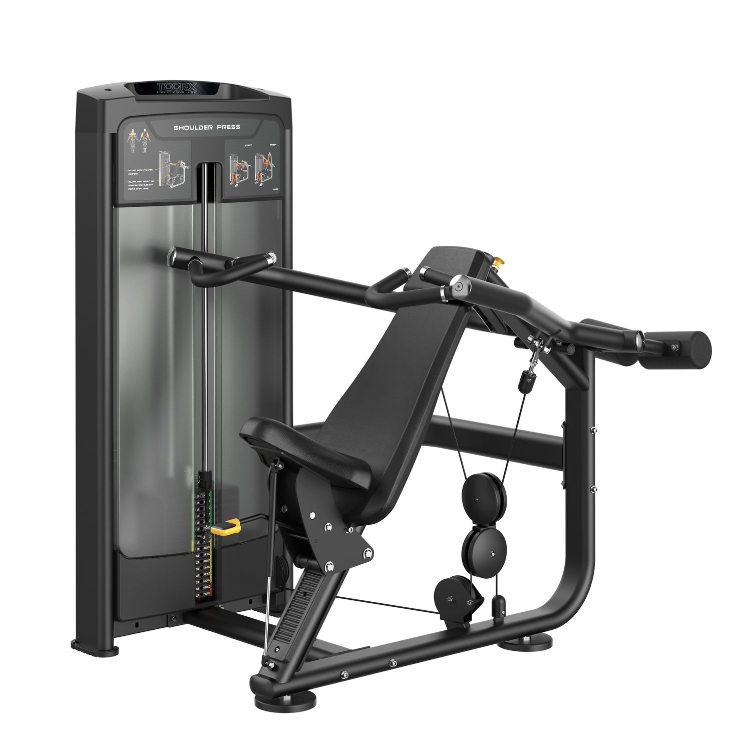 PLX 8100 Toorx – shoulder press convergente vista frontale