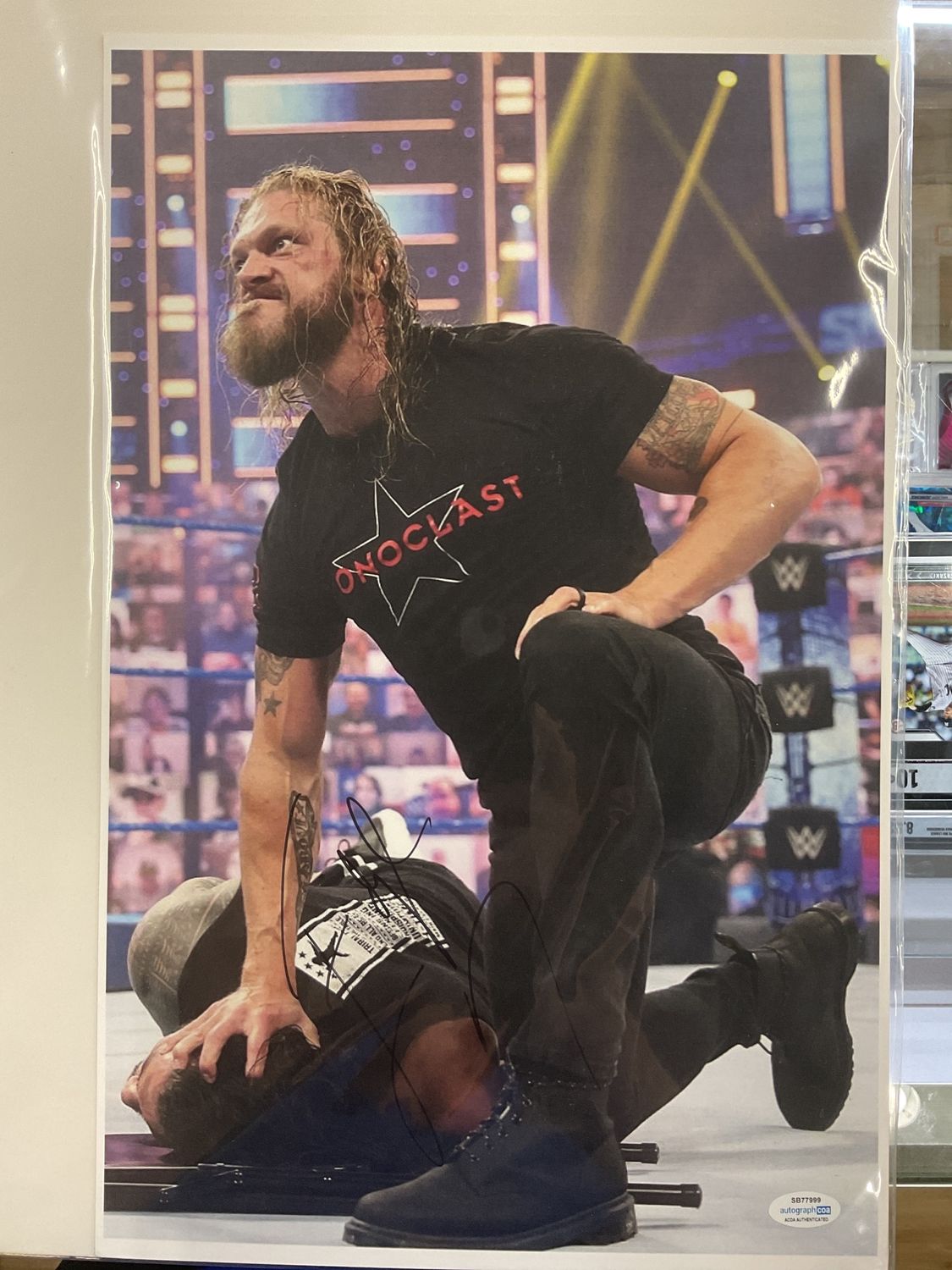WWE Superstar Edge Authenticated Autographed Picture 11”x17”