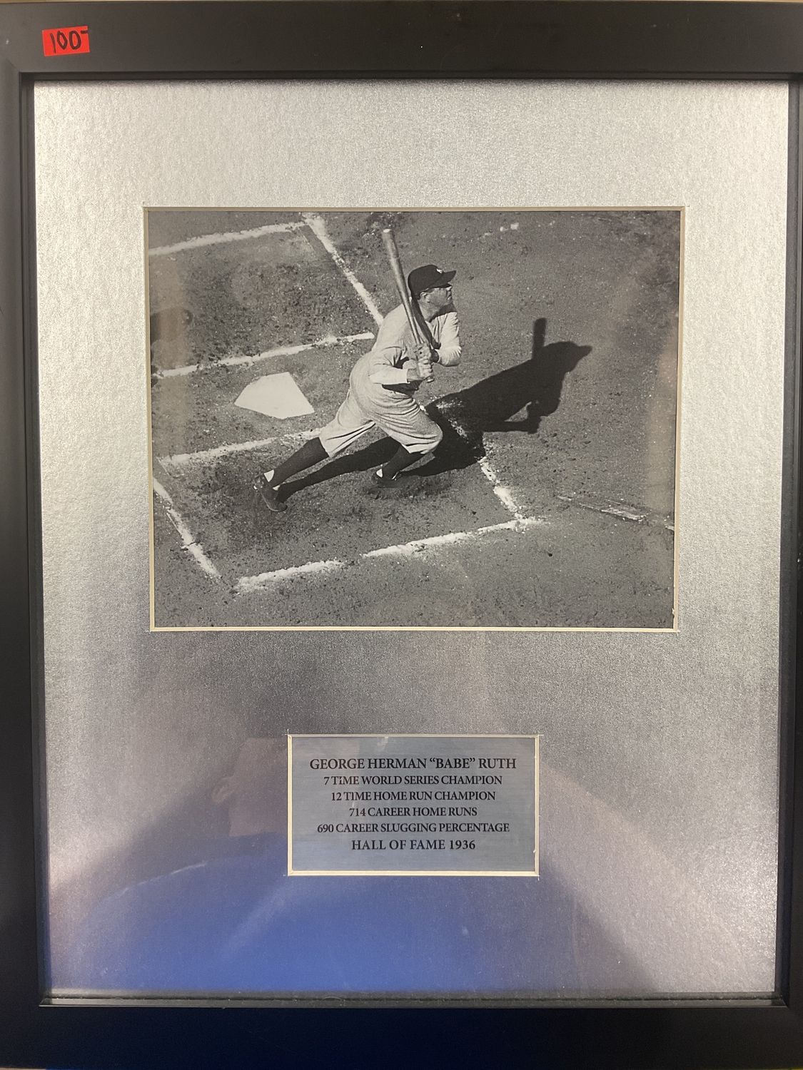 Babe Ruth Framed Commemorative display