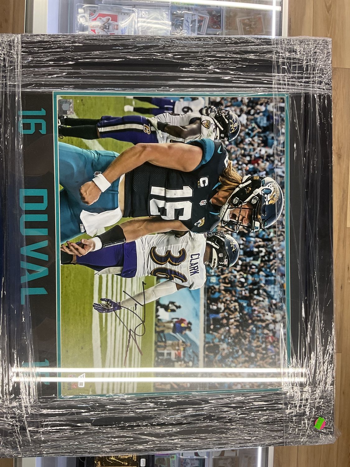 Trevor Lawrence Autographed Framed Display Fanatics Authentic 27”x23”