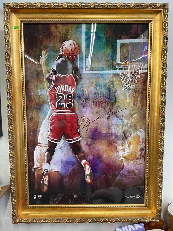 Upper deck, authentic Michael Jordan signed Lithogram I “the shot”