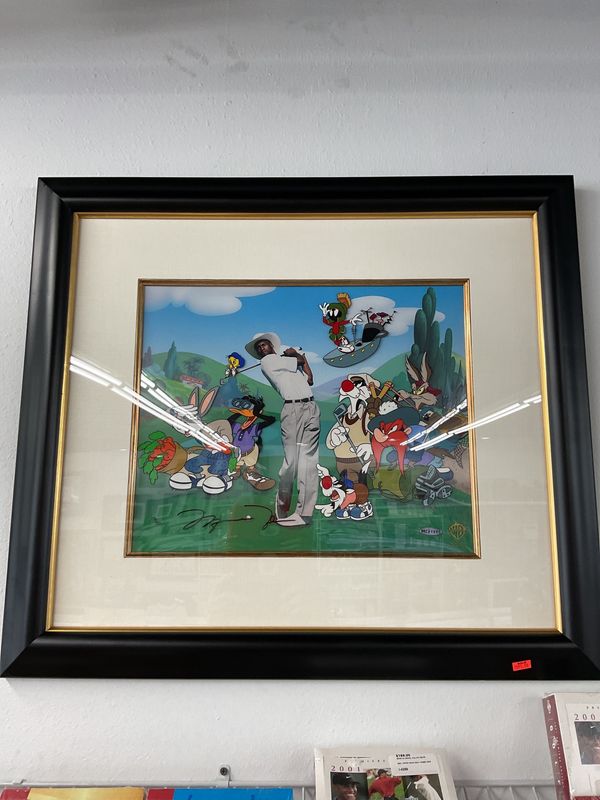 Michael Jordan Autographed Looney Toons Display Piece /750 Warner Brothers Authentic