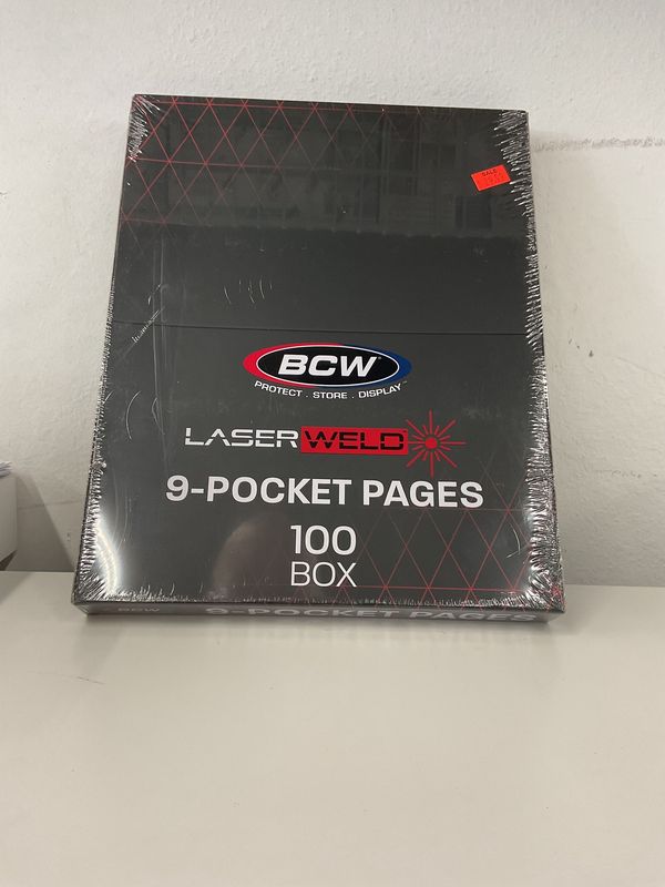 BCW laser weld 9-pocket pages 100ct box