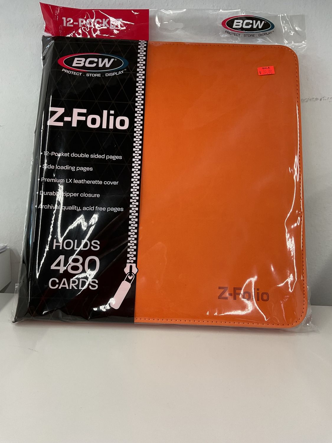 BCW- Z-folio 480 card  binder (orange)