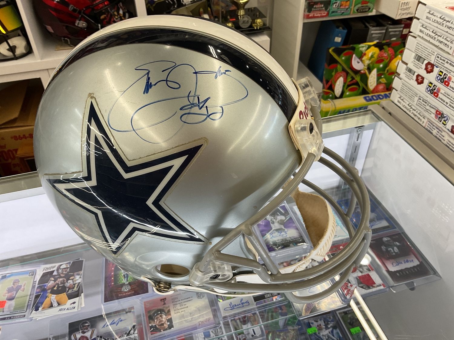 Emmitt Smith Full size replica helmet JSA Authentic Autograph
