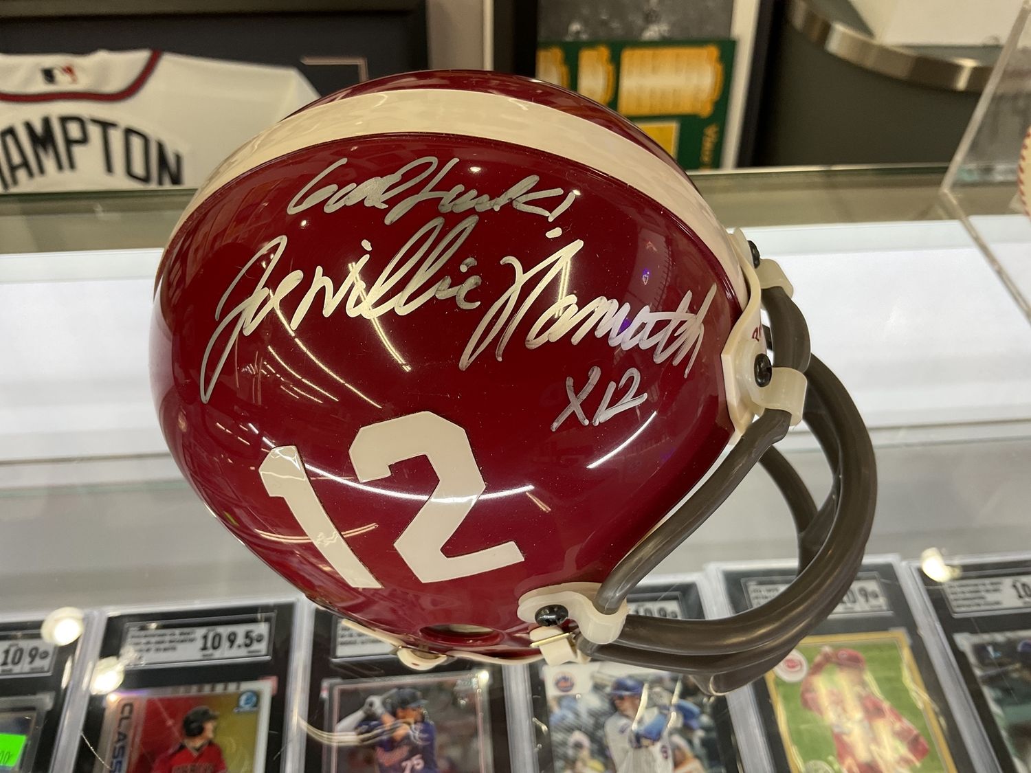 Joe Namath Autographed Mini Helmet JSA Authenticated
