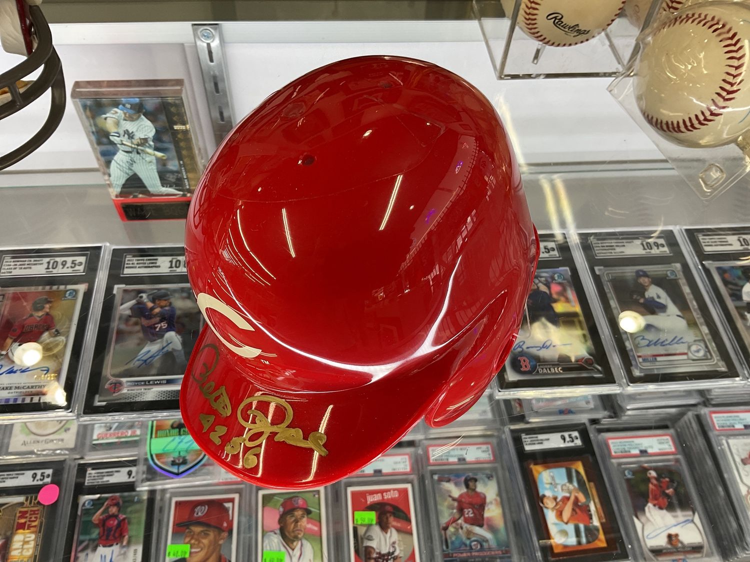 Pete Rose Autographed &amp; Inscribed Mini Helmet JSA Authenticated