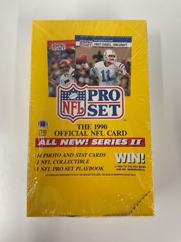 1990 PRO SET NFL FOOTBALL SERIES 1 WAX BOX - 36 SEALED PACKS
