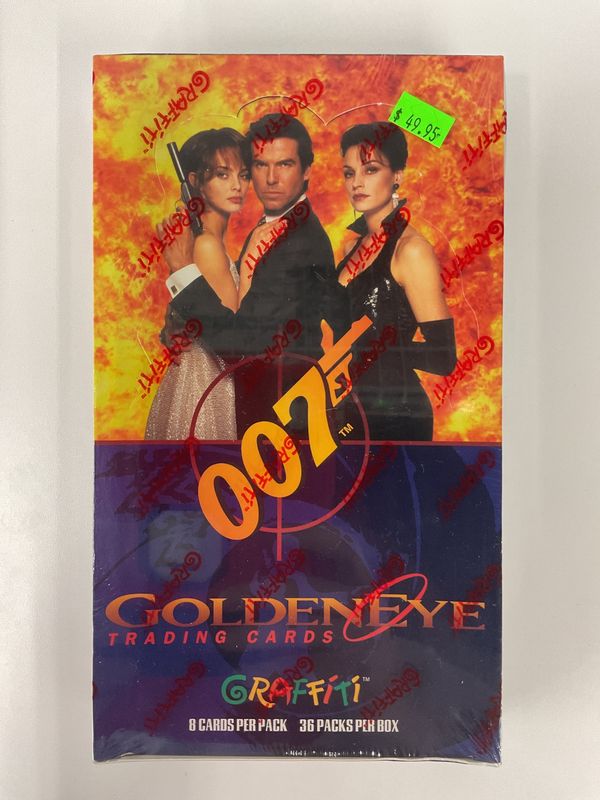 Factory Sealed 1995 Graffiti James Bond 007 Goldeneye Trading Cards - 36 Packs