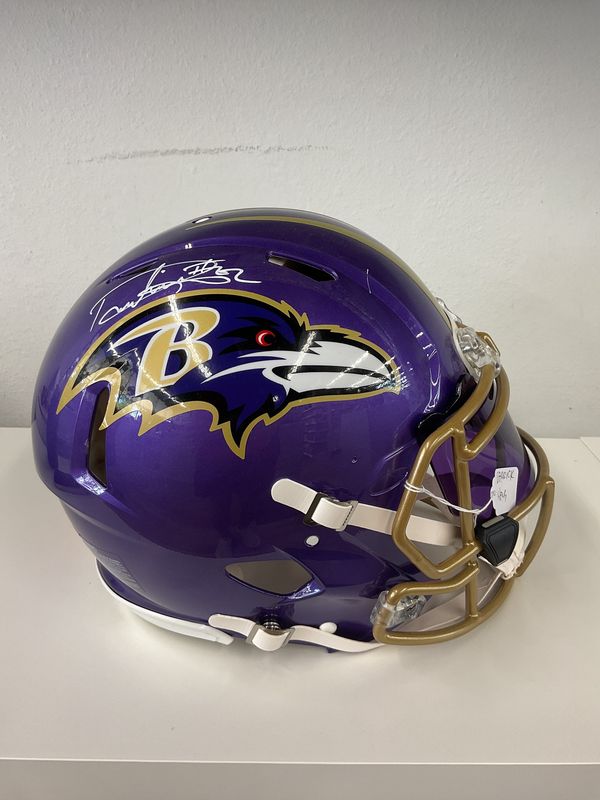 Derrick Henry Autographed Custom Baltimore Ravens Full Size Riddell Replica Helmet