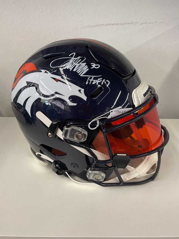 Terrell Davis Autographed Speed Flex Full-Size Helmet HOF 17 Inscr.
