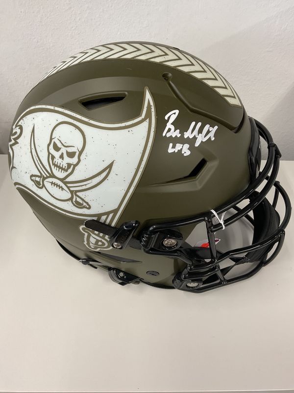 Baker Mayfield Autographed Full-Size Buccaneers Salute To Service Speedflex “LFB” Inscr. Beckett authenticated